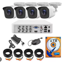 KIT DE 4 CAMARAS HILOOK CON DISCO DURO 1TB